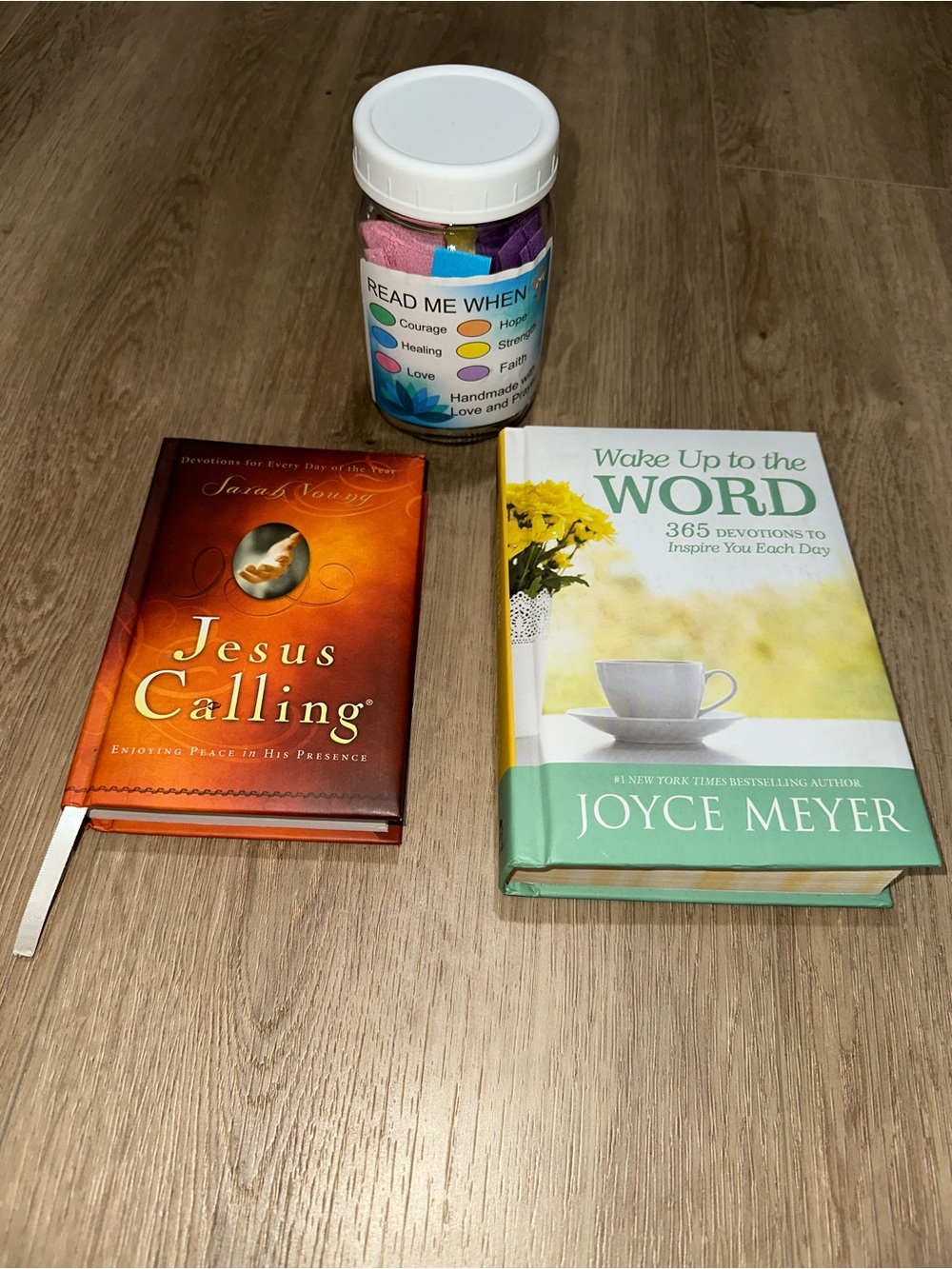 Joyce Meyer "Wake Up to the Word" Hardcover Book - White & Green Cover